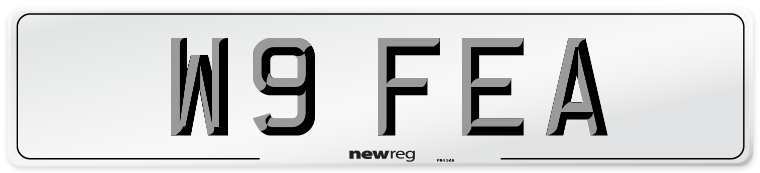 W9 FEA Number Plate from New Reg